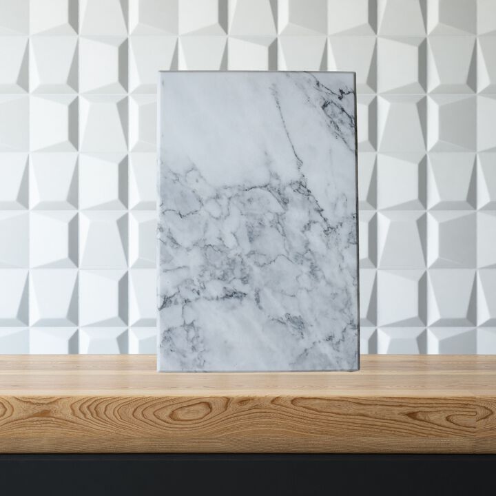 White Marble Rectangle Board - 8" x 12"