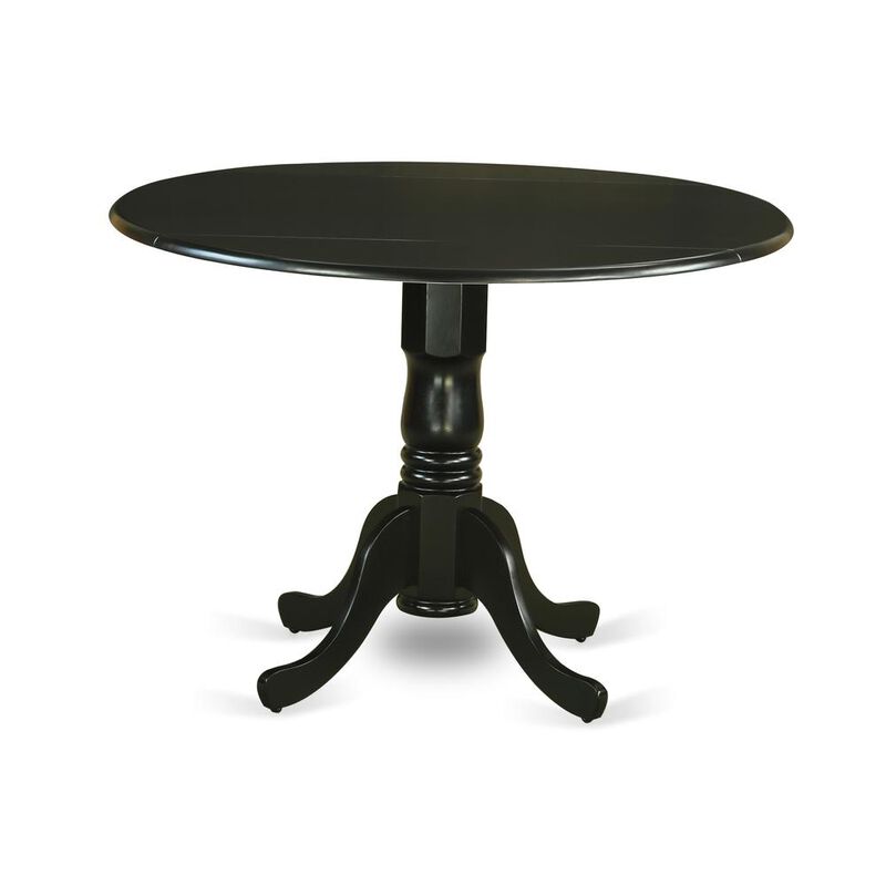 East West Furniture Dining Room Set Black, DLAB5-BLK-06