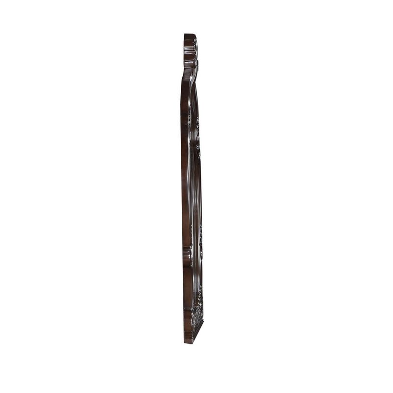 Benjara Brown Faya 47 x 50 Dresser Mirror, Traditional, Floral Carved Walnut Wood