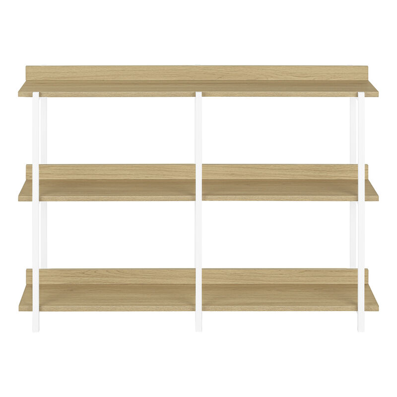 Monarch Specialties I 2222 Accent Table, Console, Entryway, Narrow, Sofa, Living Room, Bedroom, Metal, Laminate, Natural, White, Contemporary, Modern