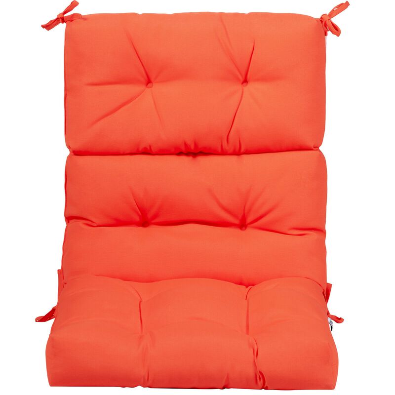 Tufted Patio High Back Chair Cushion with Non-Slip String Ties