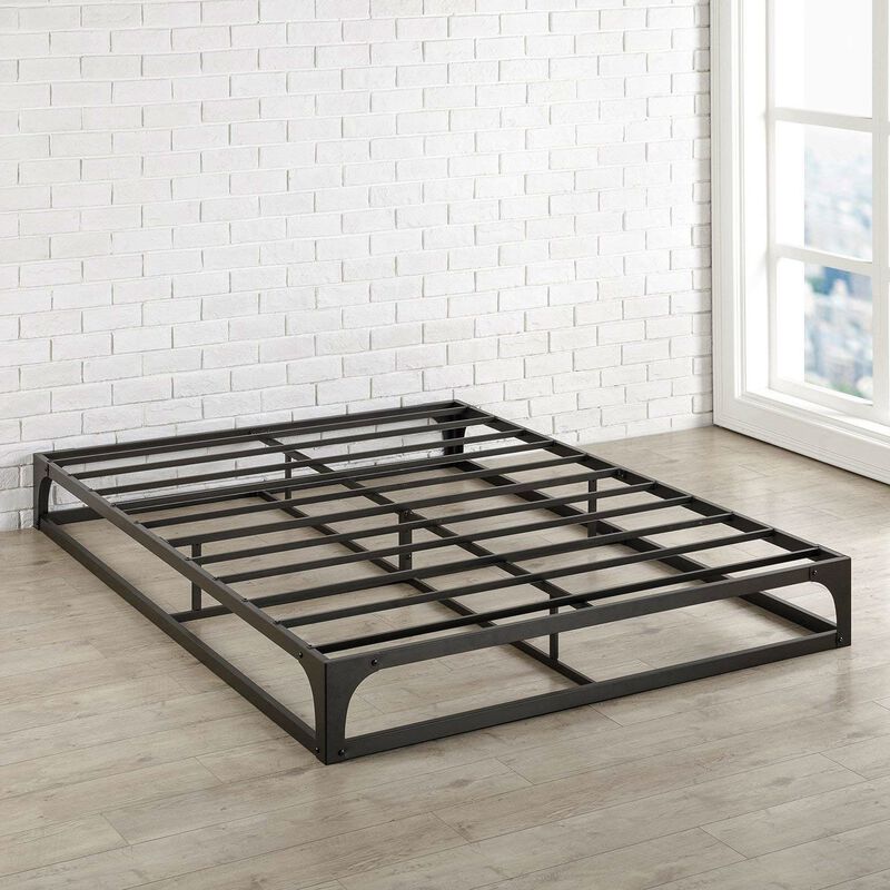 Modern Heavy Duty Platform Bed Frame with Low Profile Metal Base for Home Bedrooms