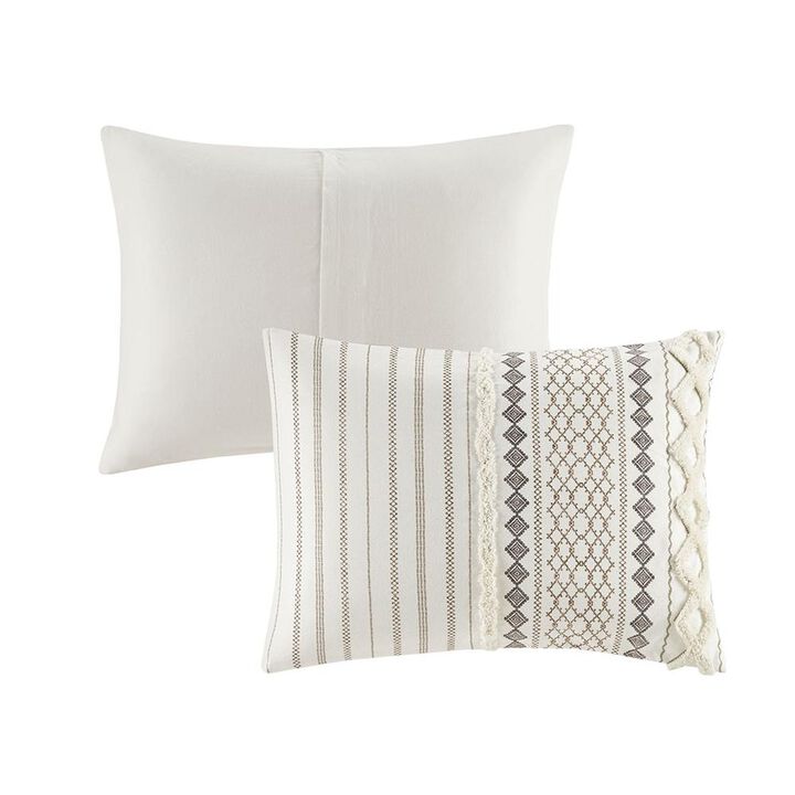 Belen Kox Ivory Aztec Cotton Duvet Cover Mini Set, Belen Kox