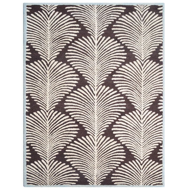 RUGSOTIC CARPETS HAND TUFTED WOOL ECO-FRIENDLY AREA RUGS  - 9'x12', Rectangle Shape, Brown & Beige, Contemporary Modern Design, High Pile Handmade Area Rugs for Living Room, Bed Room (K00725)