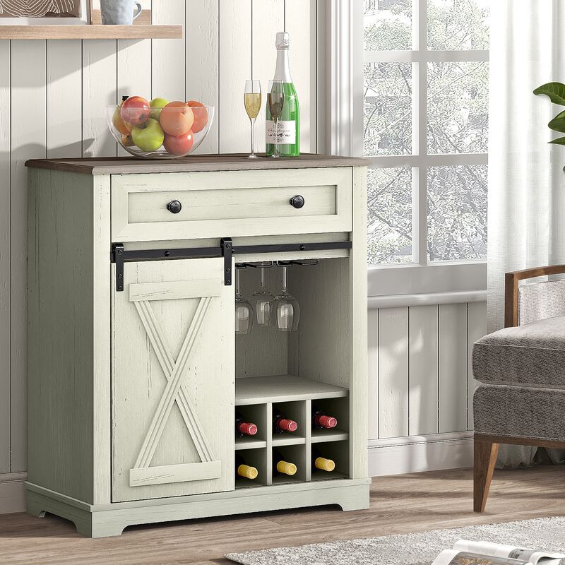 FESTIVO Chic Wine Cabinet with Glass Holder & Wine Rack