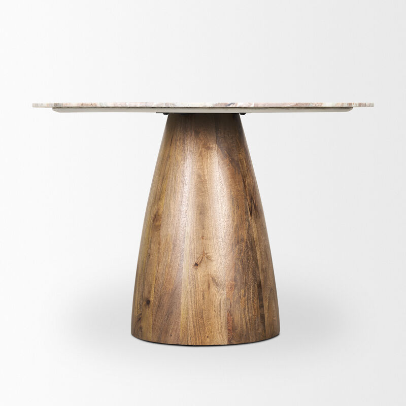 Allyson 42" Pink Marble Dining Table