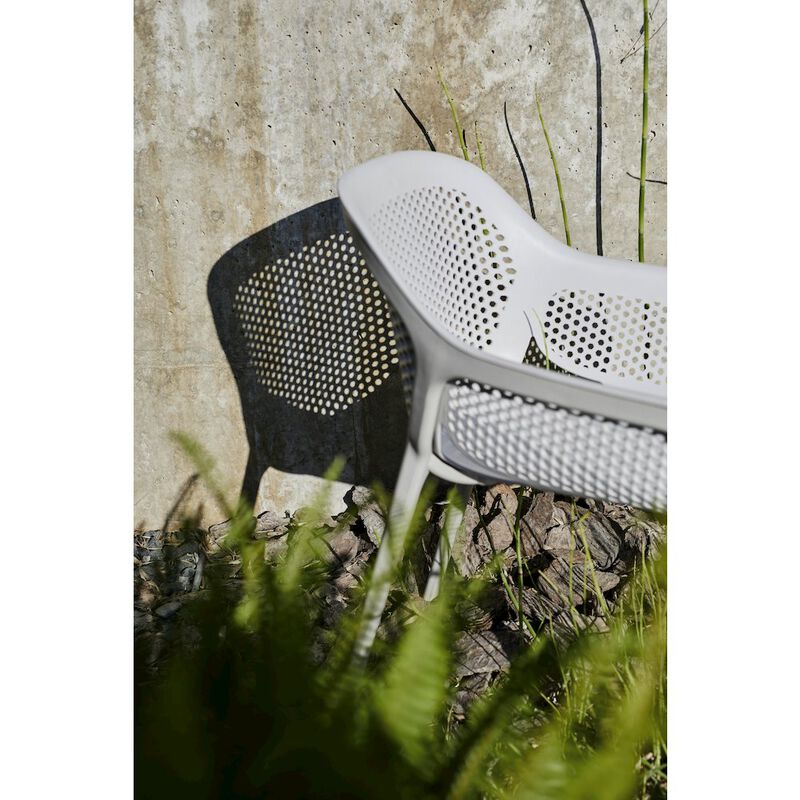 Omax Decor Atra Resin Patio Dining Chair in Cool Gray - (Set of 2)
