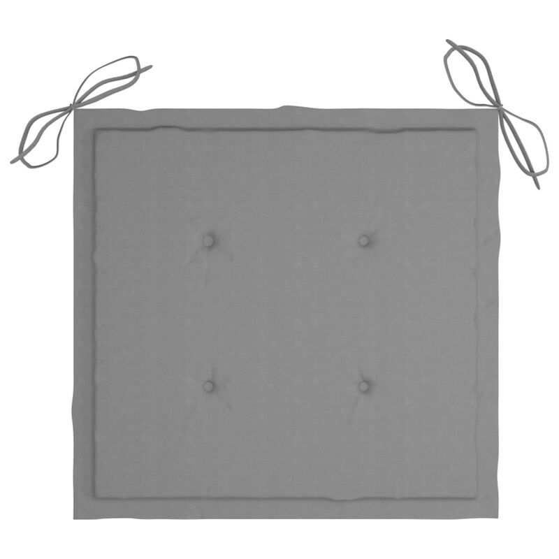 vidaXL Garden Chair Cushions 4 pcs Gray 19.7"x19.7"x1.6" Fabric