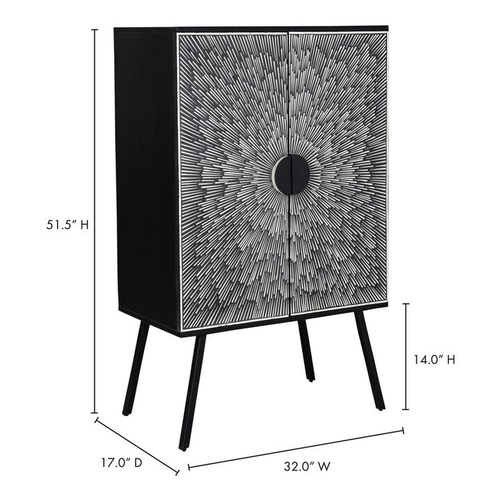 Moe's Home Collection Sunburst Wine Cabinet