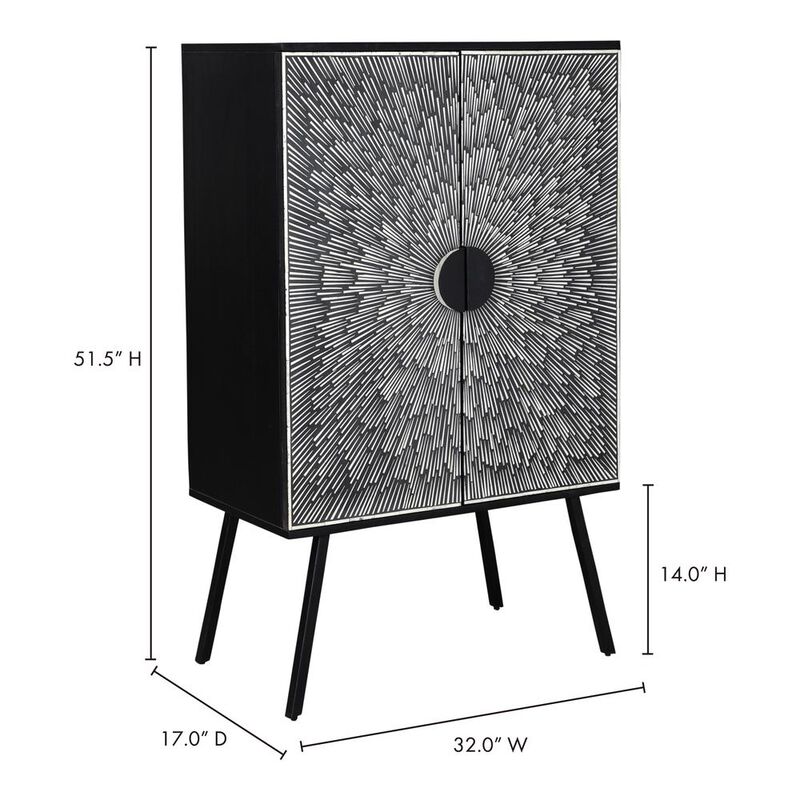 Moe's Home Collection Sunburst Wine Cabinet