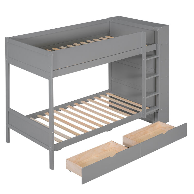 Merax Storage Bunk Bed With 2 Drawers