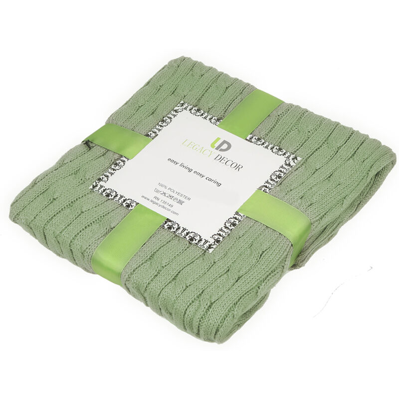 Legacy Decor Soft Knit Decorative Throw Blanket with Tassels, Charcoal Color 50” x 70”
