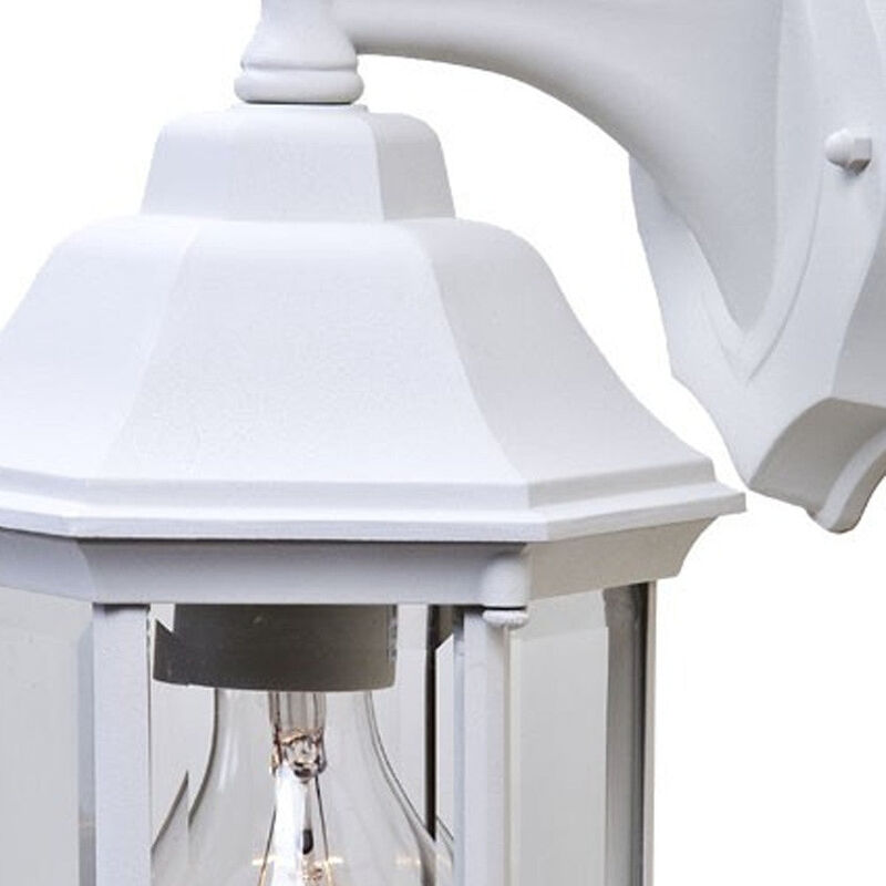 Hivvago White Clear Glass Swing Arm Wall Light