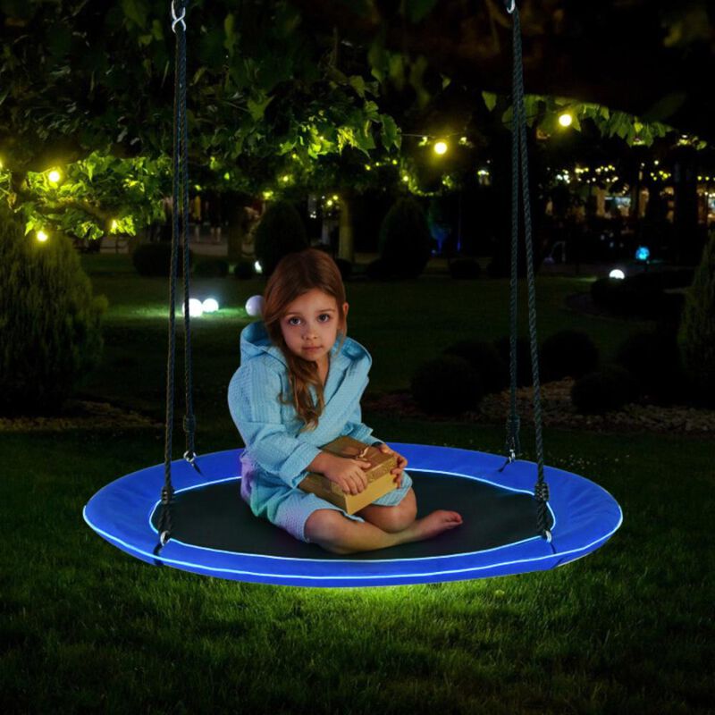 Hivvago 40 Inches Saucer Tree Swing for Kids and Adults