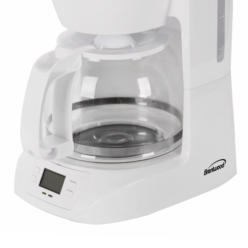 Brentwood 10 Cup Digital Coffee Maker in White