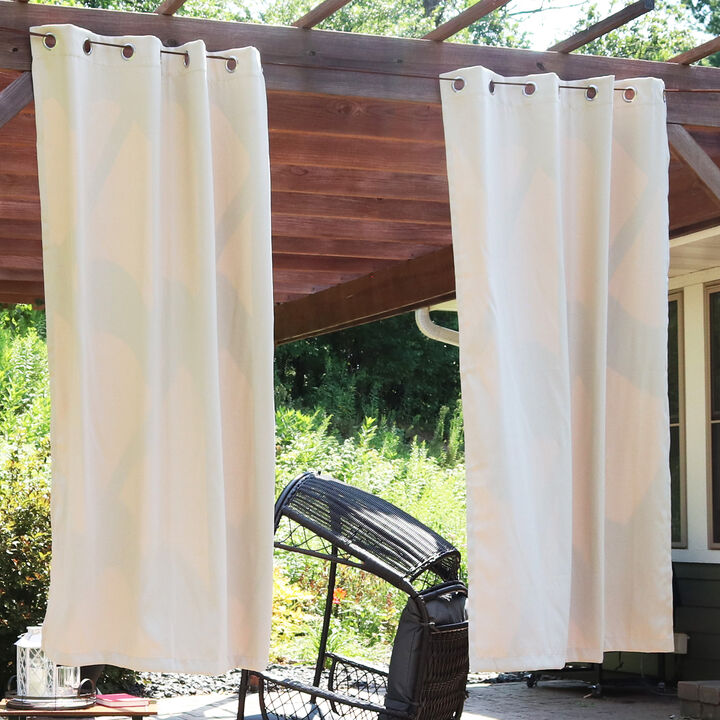 Sunnydaze Room Darkening Curtain Panel - Beige - 52 in x 84 in - Set of 2