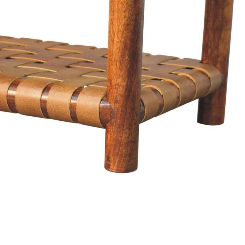 Artisan Furniture Solid Wood Regency Woven Chestnut 2 slot Shoe Rack