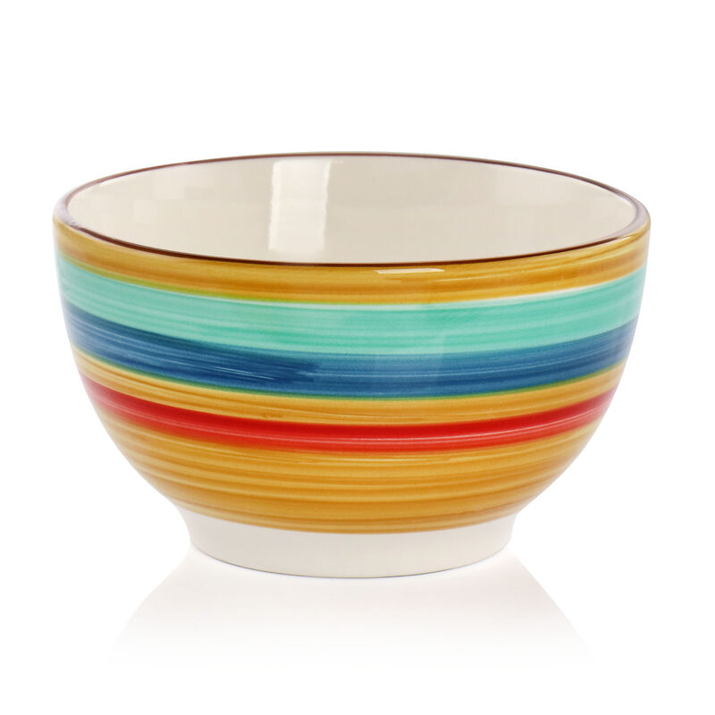 Gibson Home Rainbow 12 Piece Stoneware Dinnerware Set in Yellow Multi