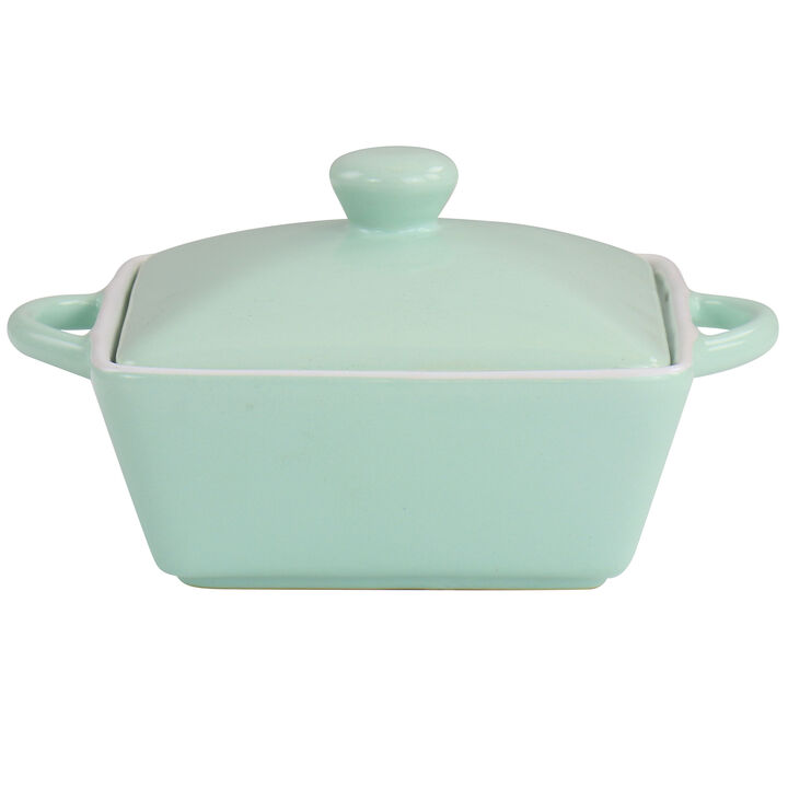Martha Stewart Mini Stoneware Casserole with Lid in Mint