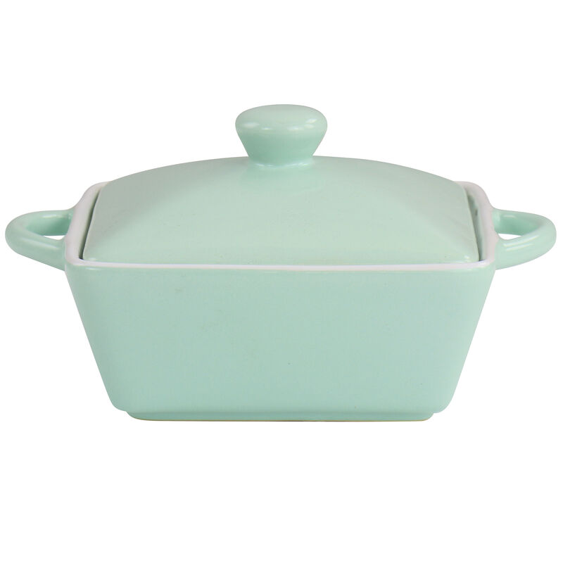 Martha Stewart Mini Stoneware Casserole with Lid in Mint