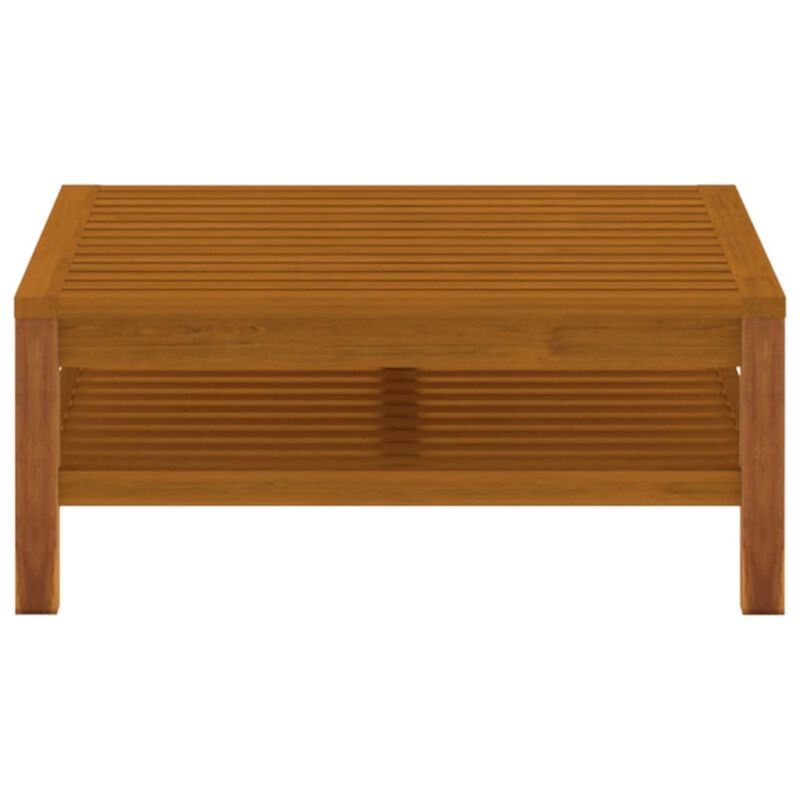 vidaXL Coffee Table 25.6"x25.6"x13.8" Solid Acacia Wood