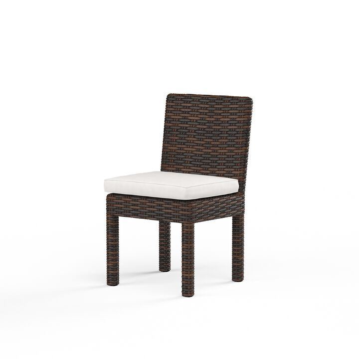 Montecito Armless Dining Chair in Canvas Flax w/ Self Welt