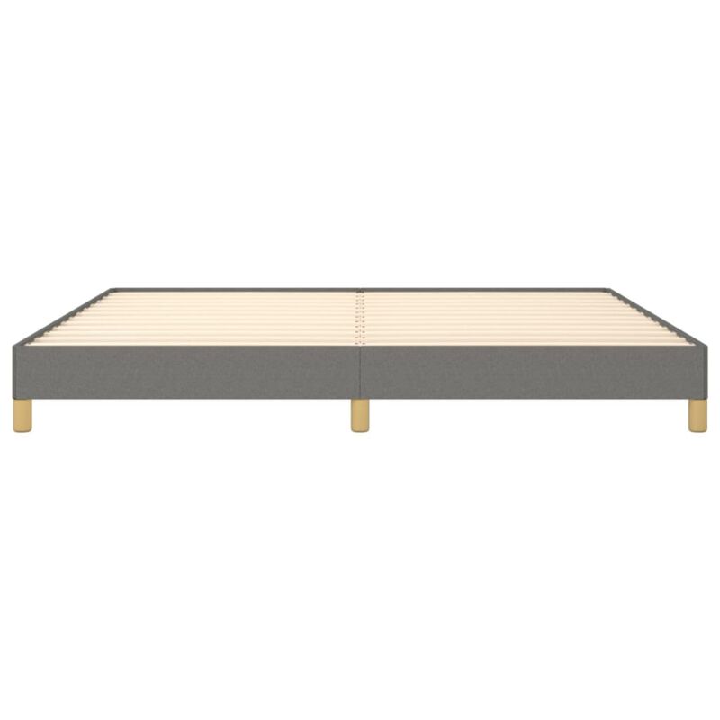 vidaXL Contemporary King Bed Frame, Dark Gray Fabric, Modern Design, Engineered Wood, Plywood, Mattress Size 76"x79.9", Lightweight - 58.64 Pounds
