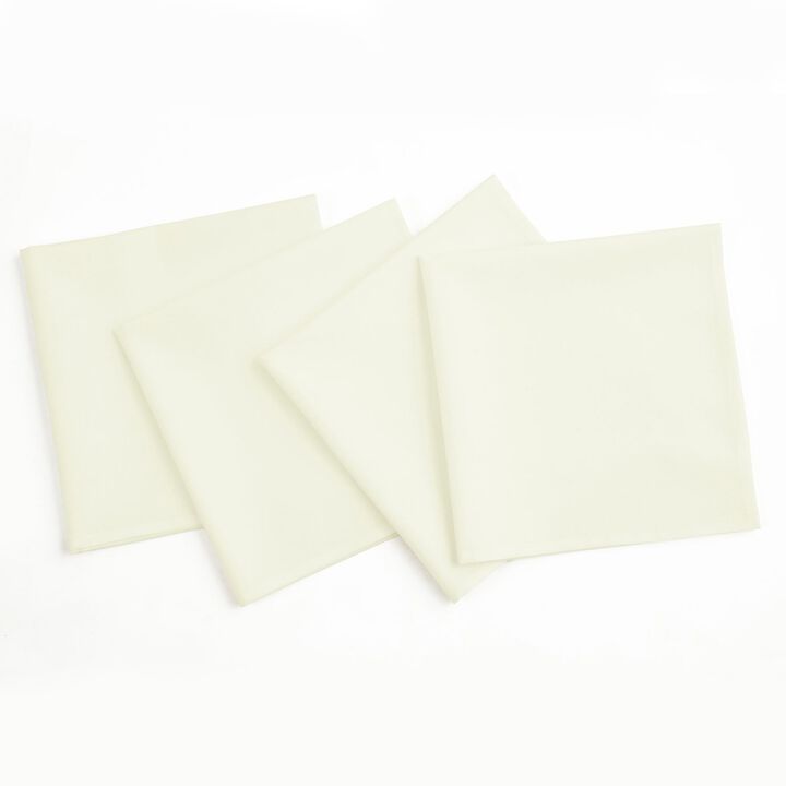 Solino Home 100% Pure Linen Cloth Napkins 20 x 20 Inch Set of 4 | Dru - Cotton Linen Plain Dinner Napkins