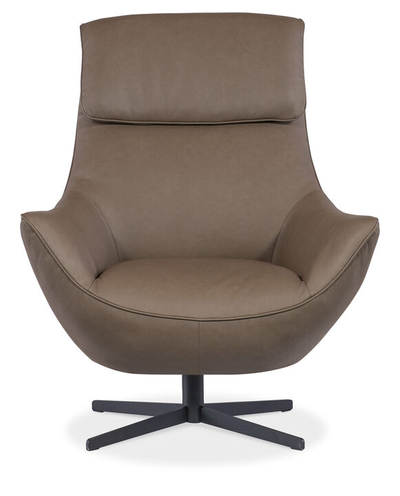 Hughes Brown Swivel Chair