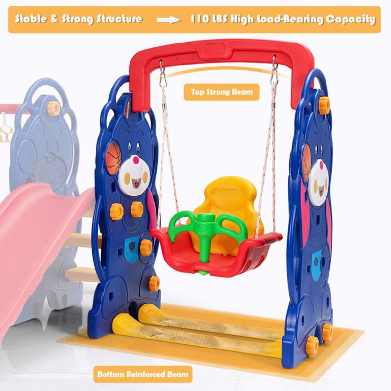 Hivvago 3-in-1 Toddler Climber and Swing Playset