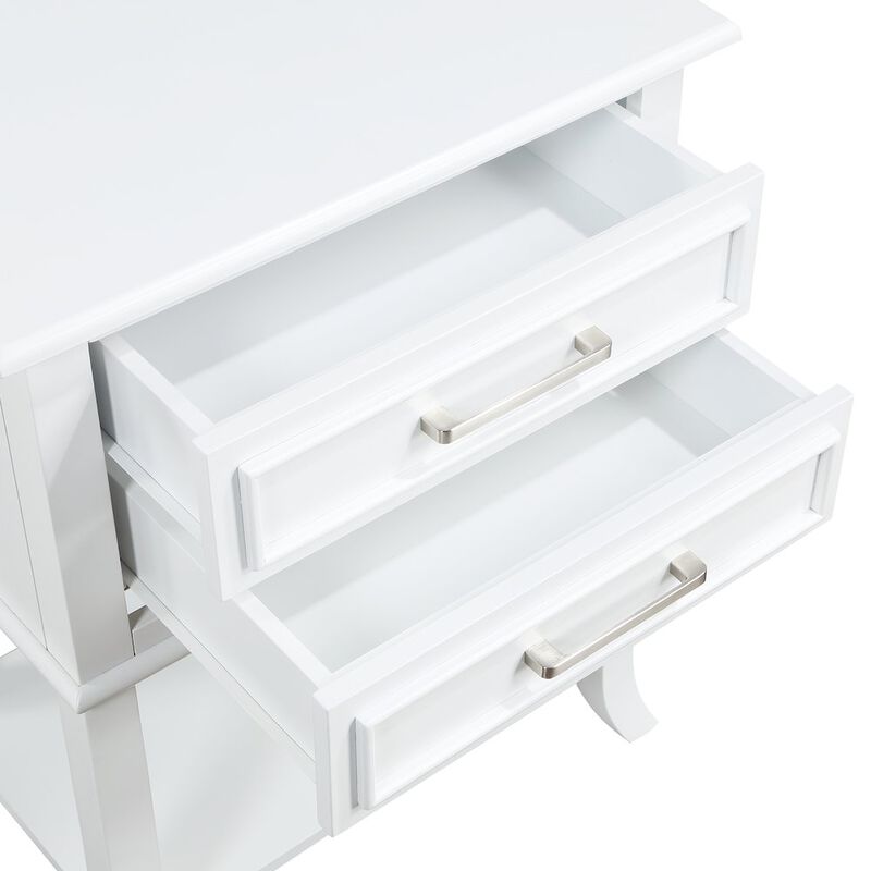 Convenience Concepts Sydney 2 Drawer End Table with Shelf