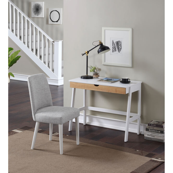 Hilton Desk In White/Natural