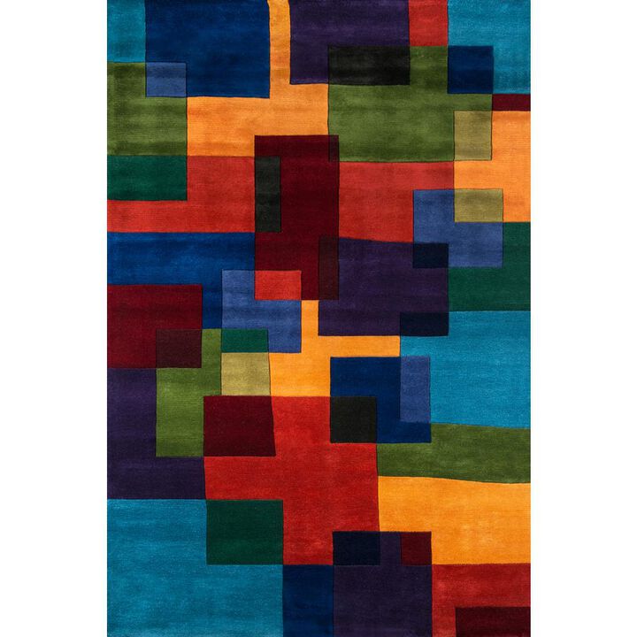 Momeni Contemporary Rectangle Area Rug, Multi, 8' X 11'