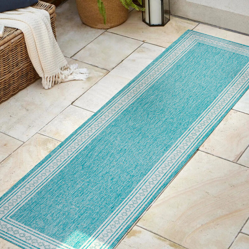 Lucia Classic Diamond Border Indoor/Outdoor Area Rug