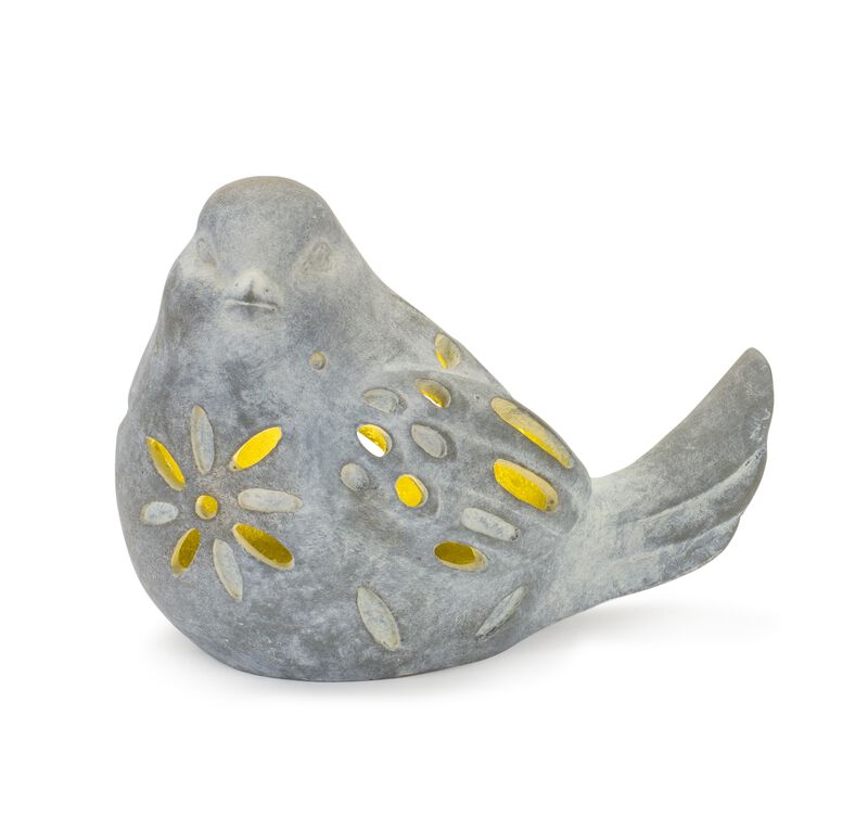 Decorative Resin Birds with LED Set of 2 for Nighttime Accent (Requires 2 AAA Batteries)