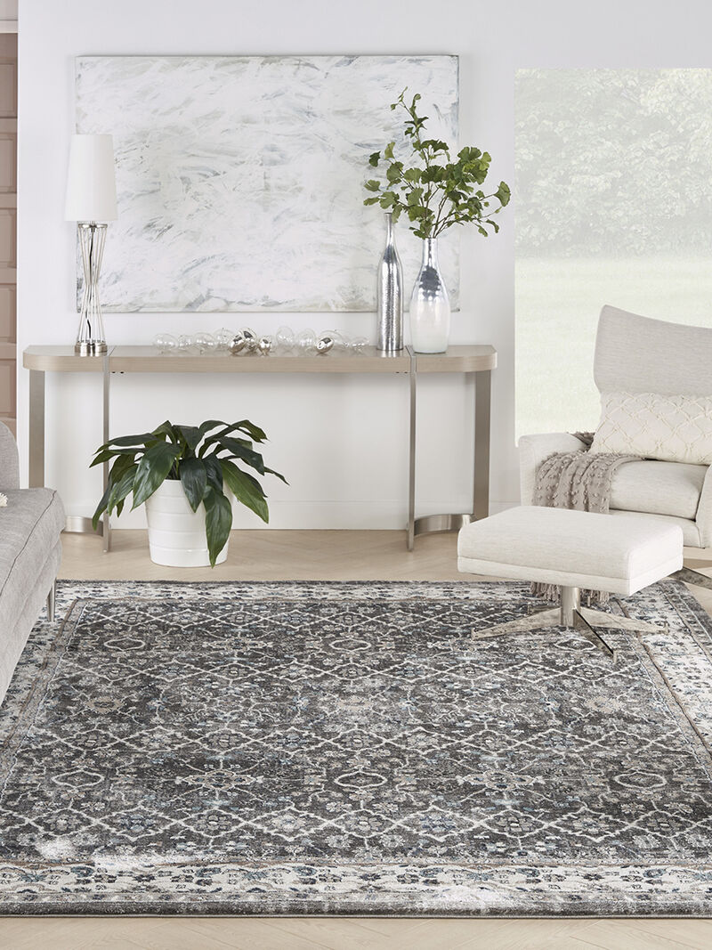 American Manor AMR01 Gray/Ivory 7'10" x 9'10" Rug