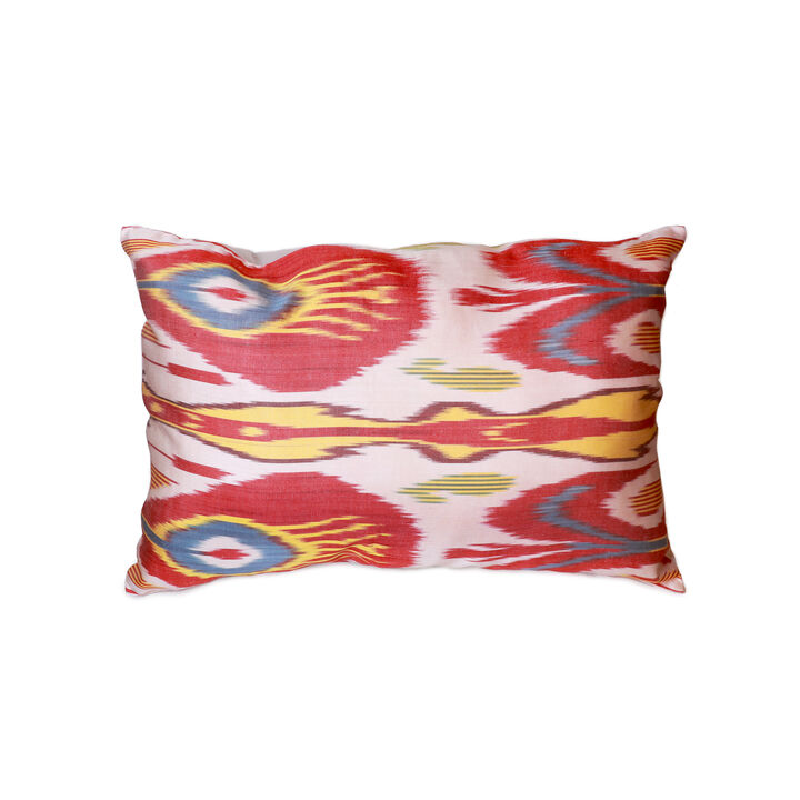 Pasargad Home Ikat Velvet Pillow- 15" x 24"