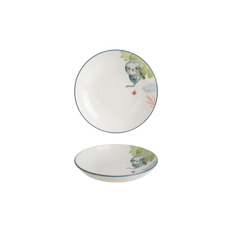 Minimeals dia.9" h:2" 34 oz. Round Decorated Porcelain Bowl (Set of 2)