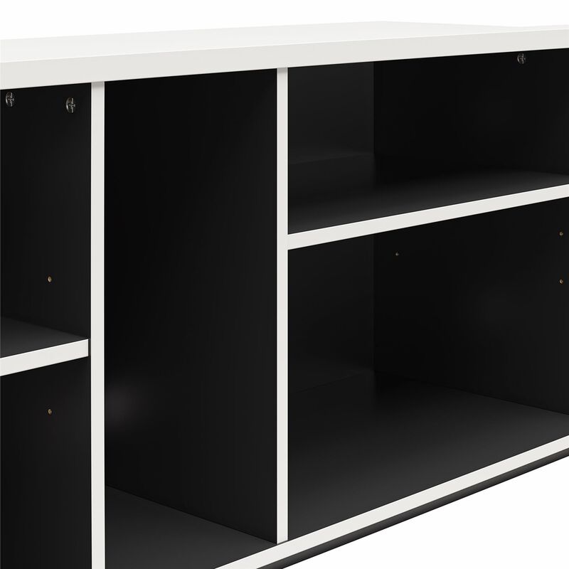Shadow Gaming & Collectable Display Storage Bookcase, White and Matte Black