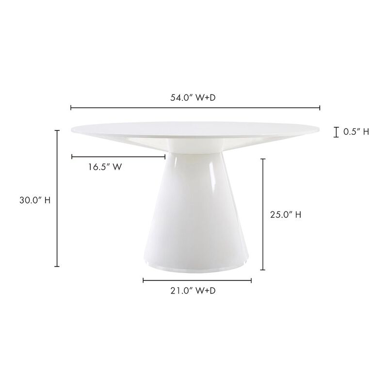 Moe's Home Collection Otago Round 54In Dining Table