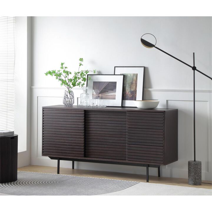Combo Mid Century Sideboard Buffet Table Or TV Stand With Storage For Living Room Kitchen