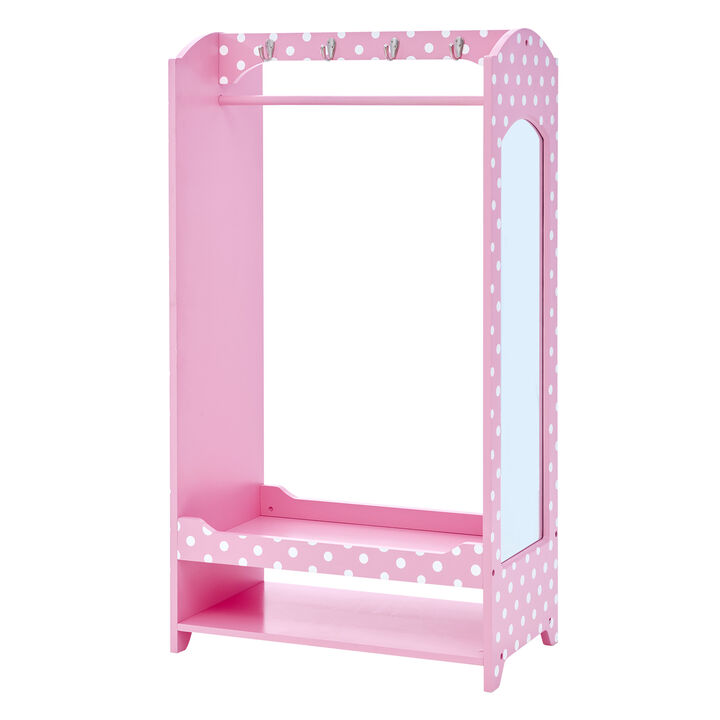 Fantasy Fields - Fashion Polka Dot Prints Bella Toy Dress Up Unit - Pink / White