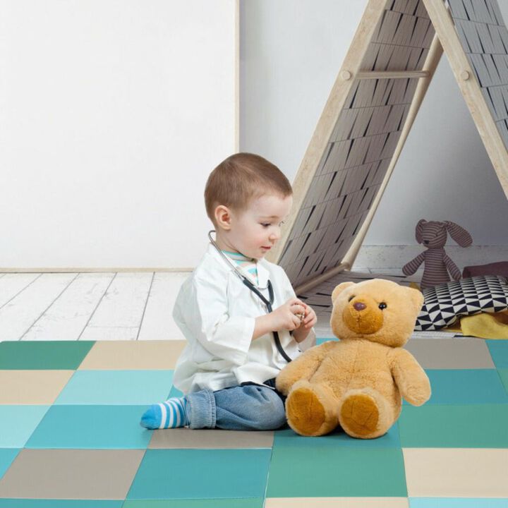 Hivvago 58 Inch Toddler Foam Play Mat Baby Folding Activity Floor Mat
