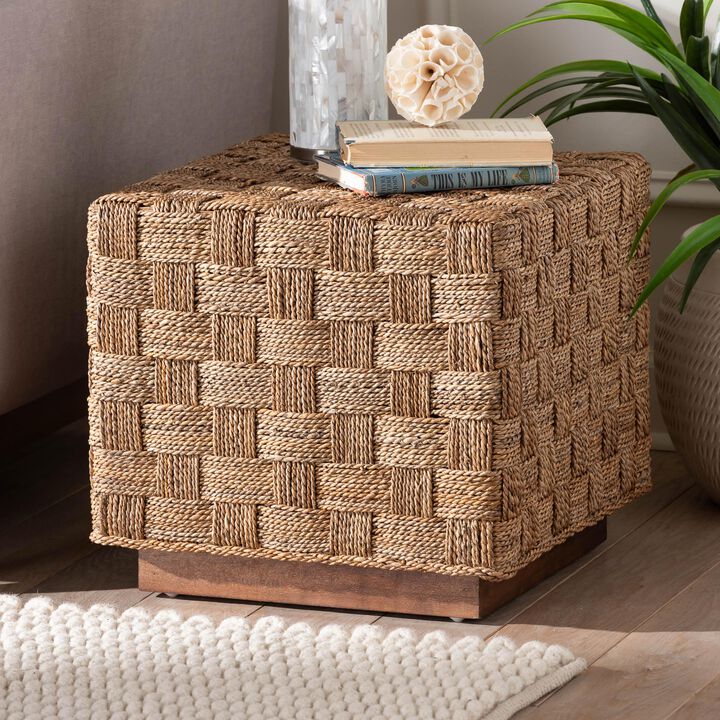 Bali & Pari Karina Bohemian Natural Seagrass End Table