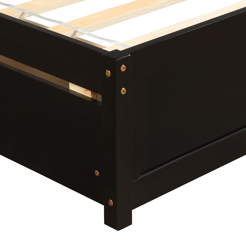 Merax Wood Bed Frame with Two Drawers