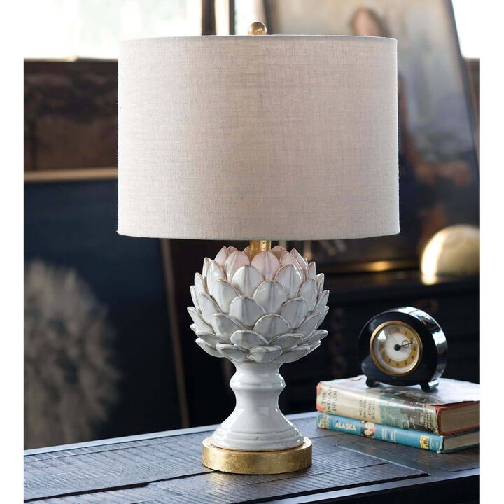 Leafy Artichoke Ceramic Table Lamp