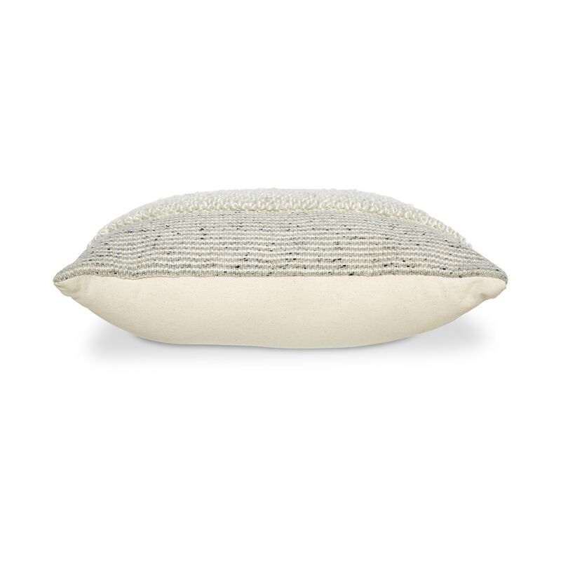Throw Pillow Set of 4, 20 Inch, Polyester, Handwoven Stripes, Beige Cotton -