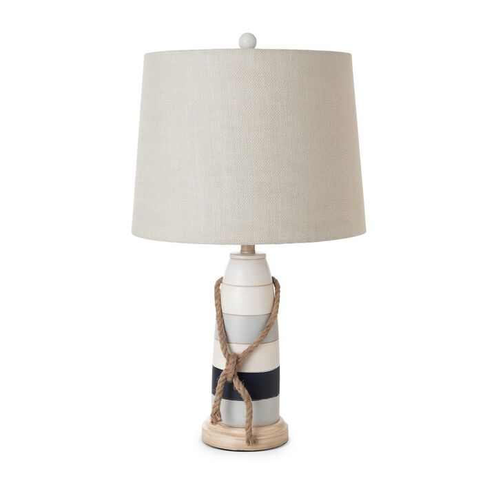 Lux Lighting Buoy 27 Poly Coastal Table Lamp, Tri-color, (Set of 2)