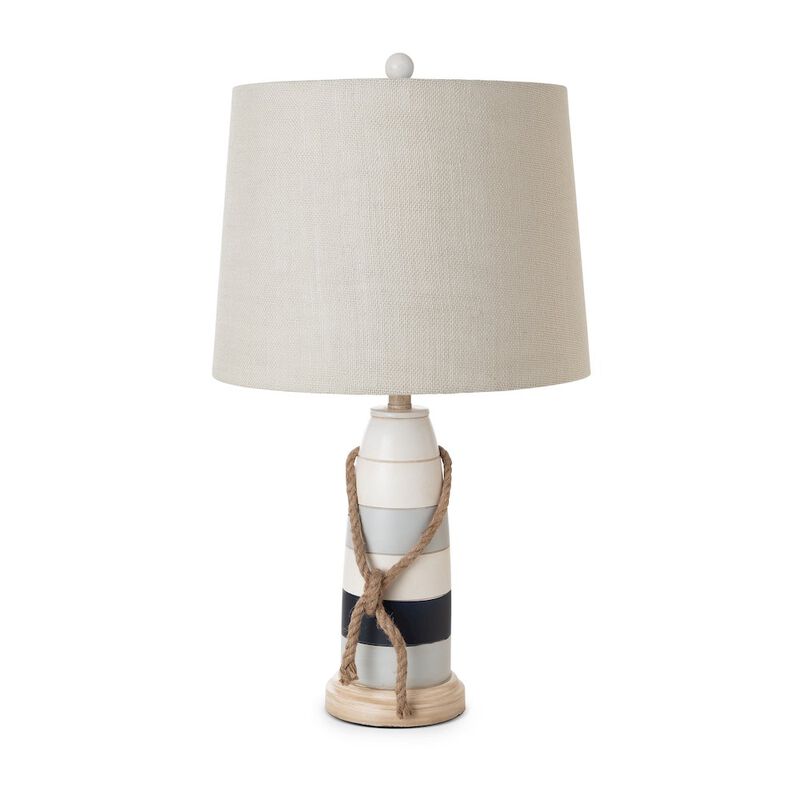 Lux Lighting Buoy 27 Poly Coastal Table Lamp, Tri-color, (Set of 2)