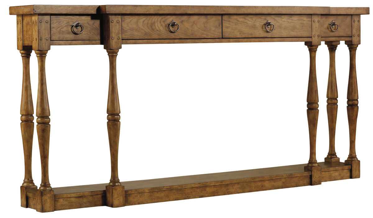 Sanctuary Four-drawer Thin Console - Drift in Medium Wood